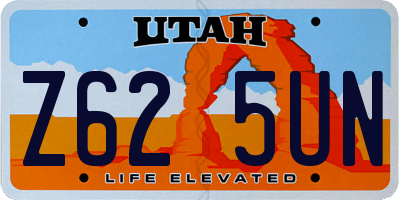 UT license plate Z625UN