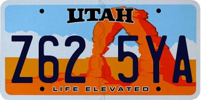 UT license plate Z625YA