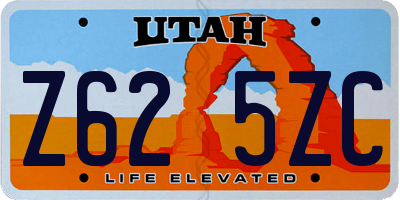 UT license plate Z625ZC