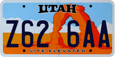 UT license plate Z626AA