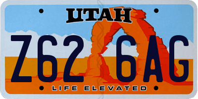 UT license plate Z626AG
