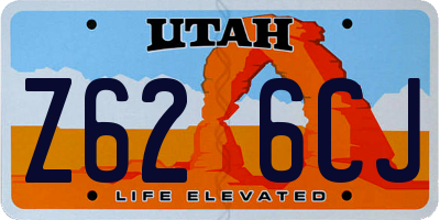UT license plate Z626CJ