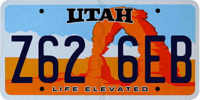 UT license plate Z626EB
