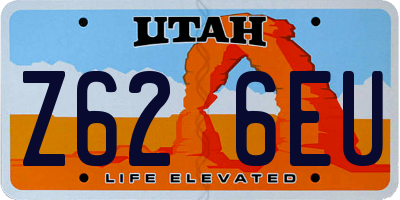 UT license plate Z626EU