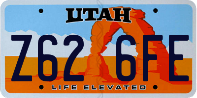 UT license plate Z626FE
