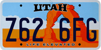 UT license plate Z626FG