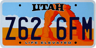 UT license plate Z626FM