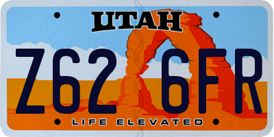 UT license plate Z626FR