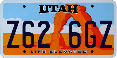 UT license plate Z626GZ