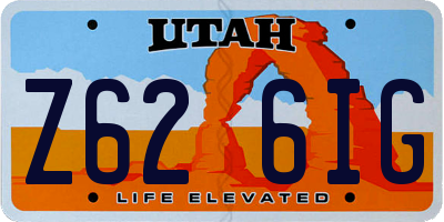 UT license plate Z626IG