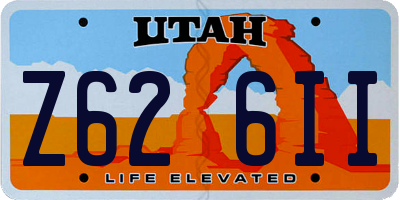 UT license plate Z626II