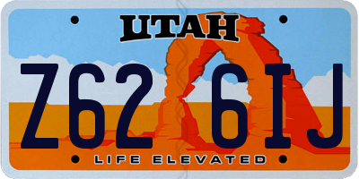 UT license plate Z626IJ