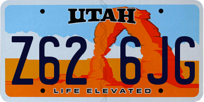 UT license plate Z626JG