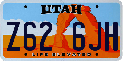 UT license plate Z626JH