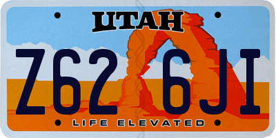 UT license plate Z626JI