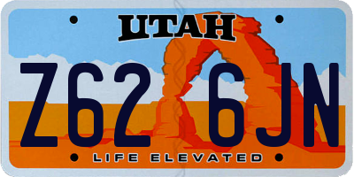 UT license plate Z626JN