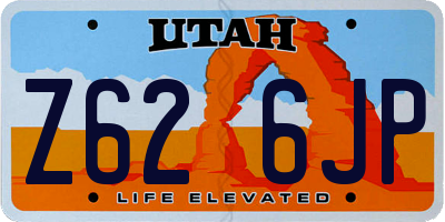 UT license plate Z626JP