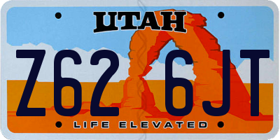 UT license plate Z626JT
