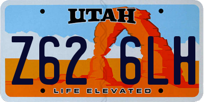UT license plate Z626LH