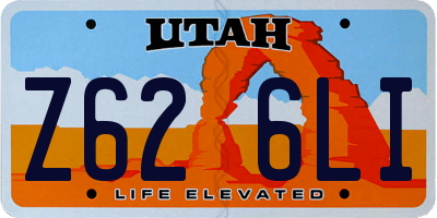 UT license plate Z626LI
