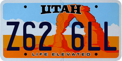UT license plate Z626LL