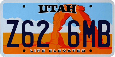 UT license plate Z626MB