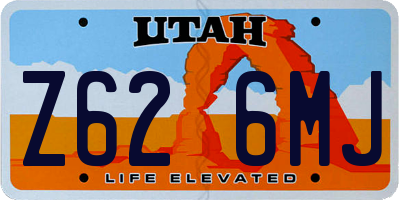 UT license plate Z626MJ
