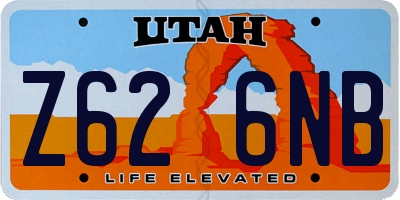 UT license plate Z626NB