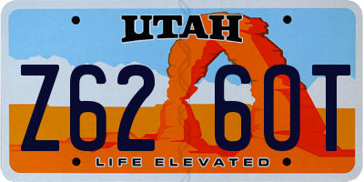 UT license plate Z626OT