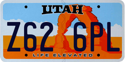 UT license plate Z626PL