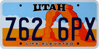UT license plate Z626PX