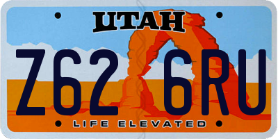 UT license plate Z626RU