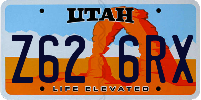 UT license plate Z626RX