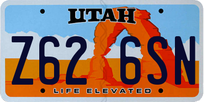 UT license plate Z626SN