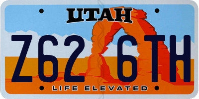 UT license plate Z626TH