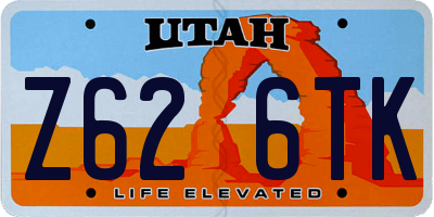 UT license plate Z626TK
