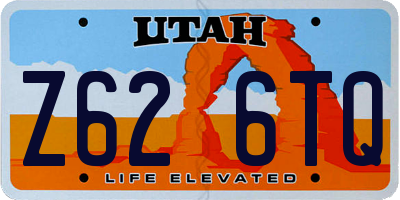 UT license plate Z626TQ