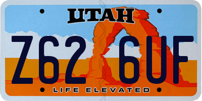 UT license plate Z626UF
