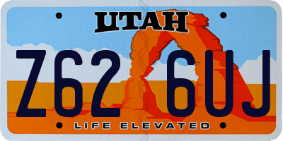 UT license plate Z626UJ