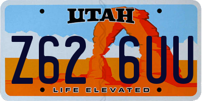 UT license plate Z626UU