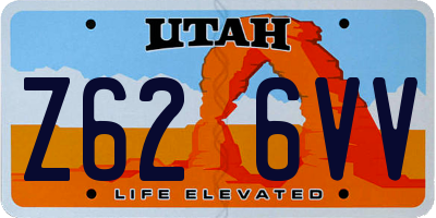 UT license plate Z626VV