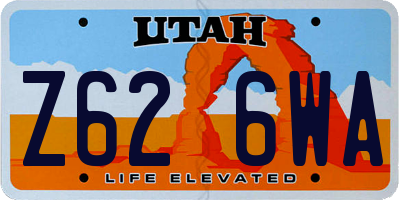 UT license plate Z626WA