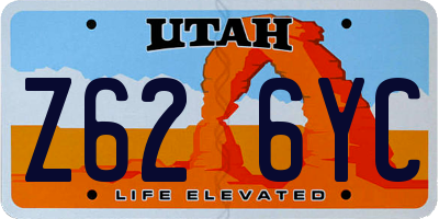 UT license plate Z626YC