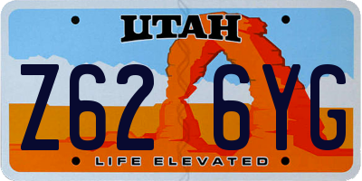 UT license plate Z626YG