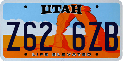 UT license plate Z626ZB