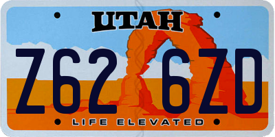 UT license plate Z626ZD