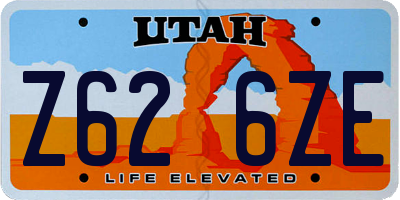 UT license plate Z626ZE