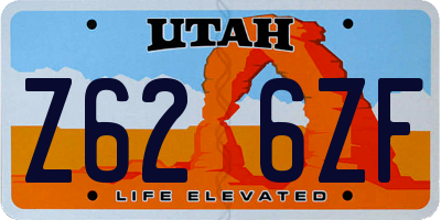 UT license plate Z626ZF