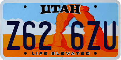 UT license plate Z626ZU