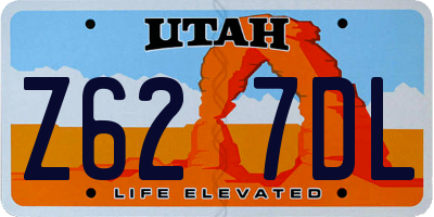 UT license plate Z627DL
